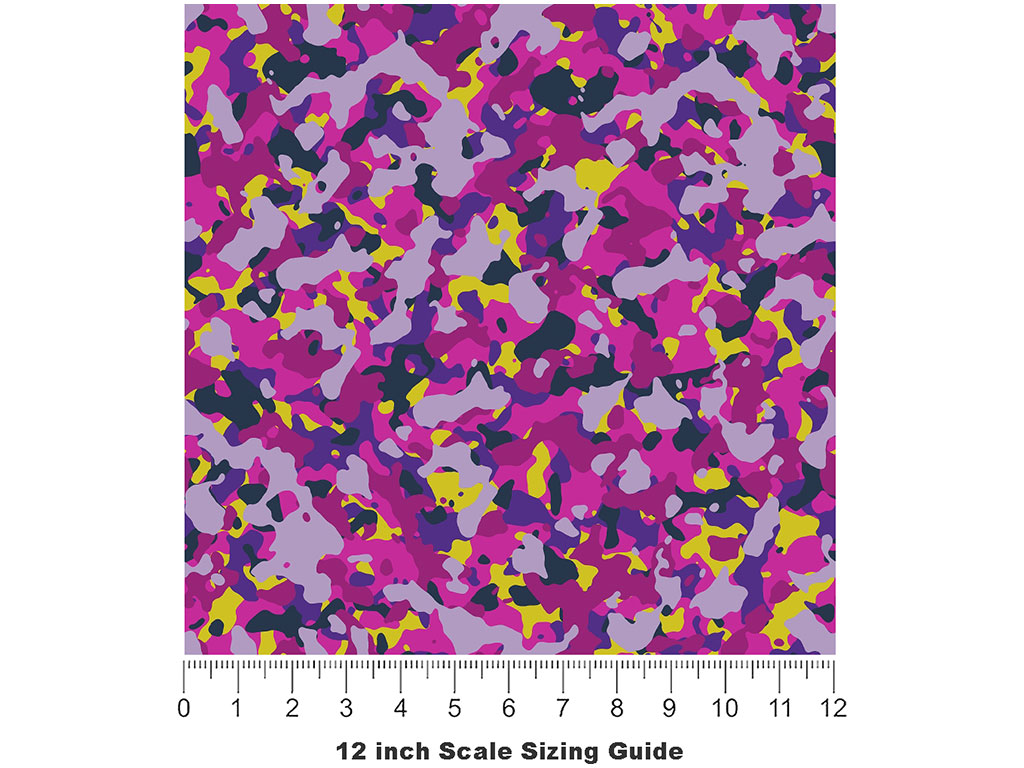 Rainbow Heather Camouflage Vinyl Film Pattern Size 12 inch Scale
