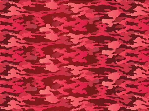 Rwraps™ Red Camouflage Print Vinyl Wrap Film - Candy Apple