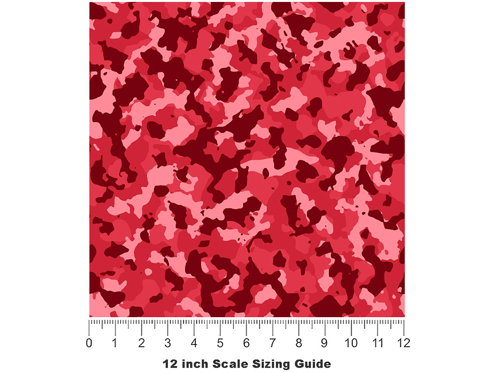 Raspberry Napalm Camouflage Vinyl Film Pattern Size 12 inch Scale