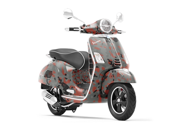 Ruby Gray Camouflage Vespa Scooter Wrap Film