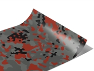Ruby Gray Red Camouflage Vinyl Wraps