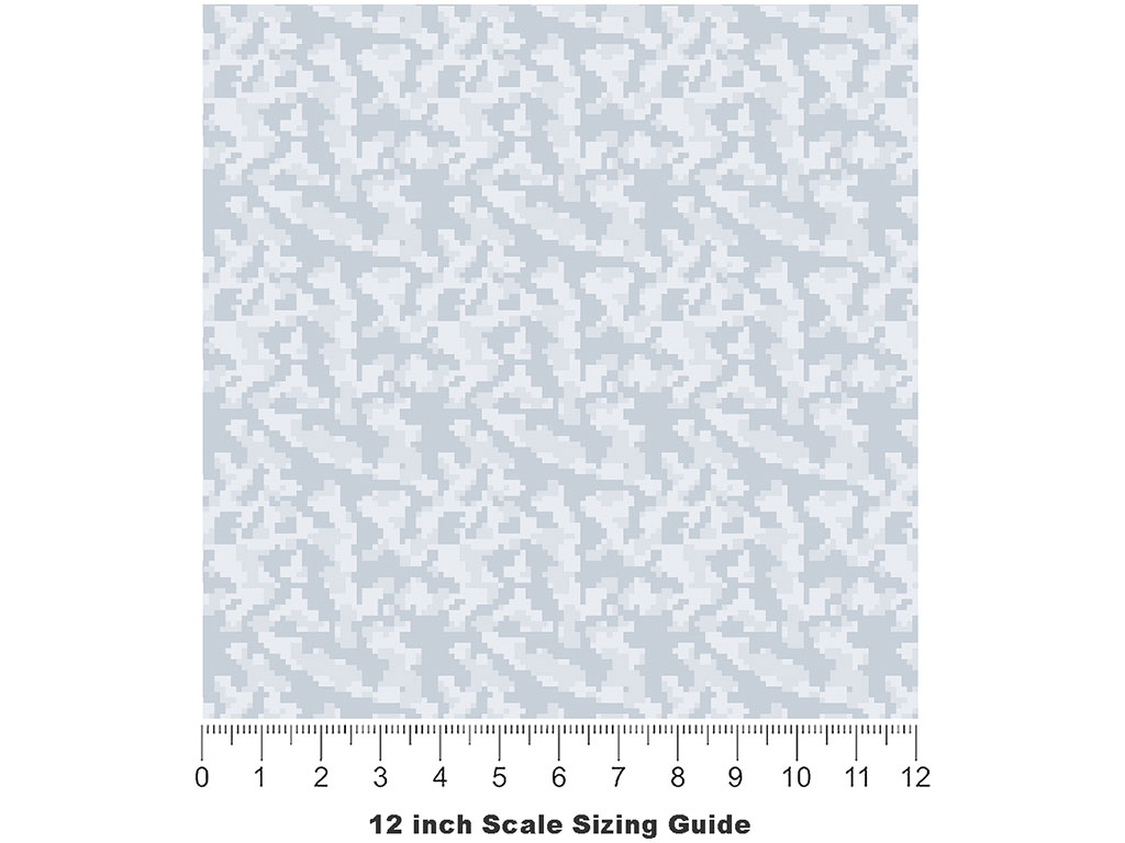 Pixel Ice Camouflage Vinyl Film Pattern Size 12 inch Scale