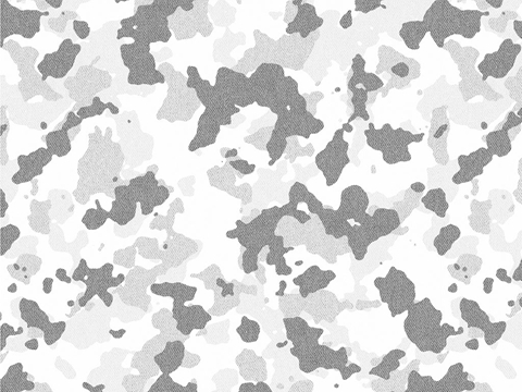 Rwraps™ White Camouflage Print Vinyl Wrap Film - Silver Flecktarn