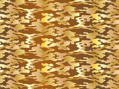 Rwraps™ Yellow Camouflage Print Vinyl Wrap Film - Amber Shroud
