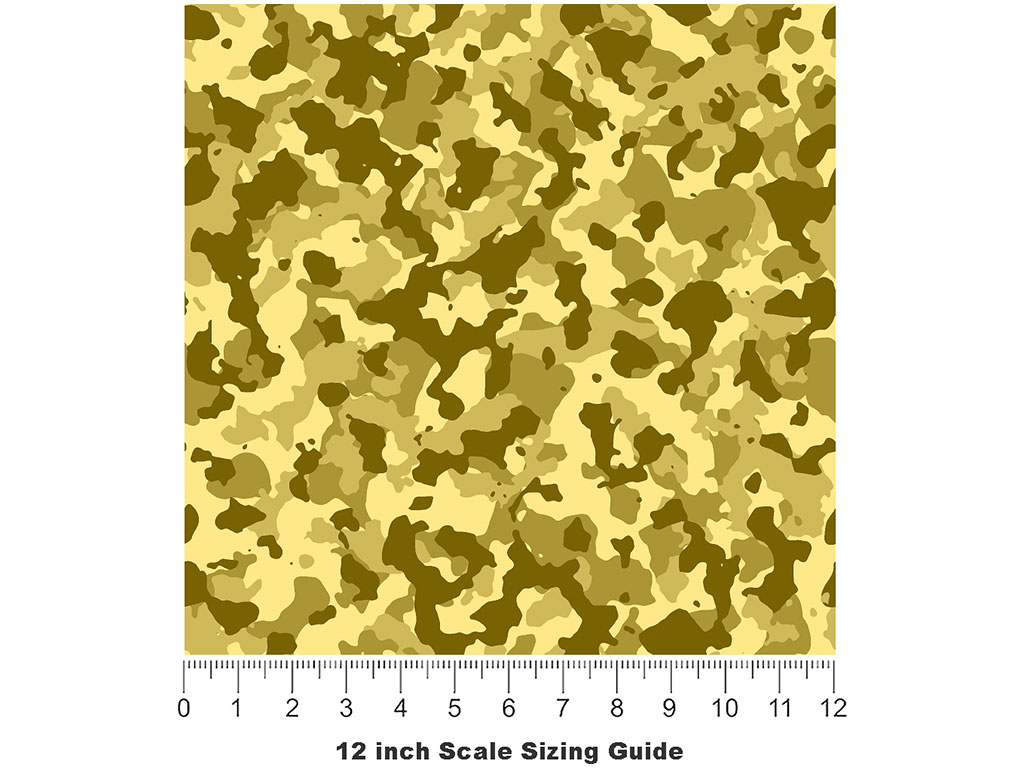 Blonde Cover Camouflage Vinyl Film Pattern Size 12 inch Scale