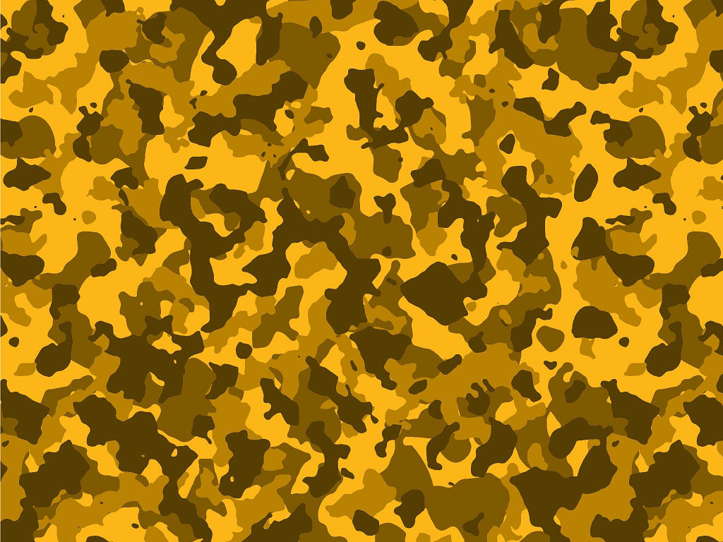 Rwraps™ Yellow Camouflage Print Vinyl Wrap Film - Flaxen Smokescreen