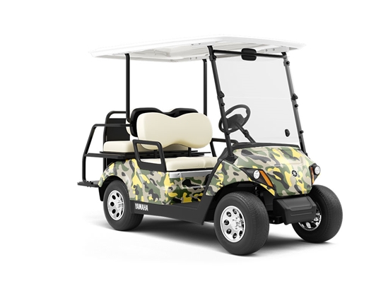 Forest Costume Camouflage Wrapped Golf Cart