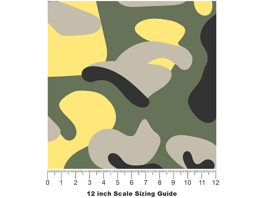 Forest Costume Camouflage Vinyl Film Pattern Size 12 inch Scale