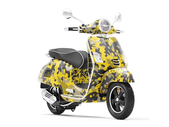Gold ERDL Camouflage Vespa Scooter Wrap Film