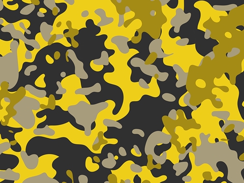 Rwraps™ Yellow Camouflage Print Vinyl Wrap Film - Gold ERDL