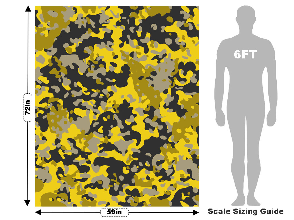 Gold ERDL Camouflage Vehicle Wrap Scale
