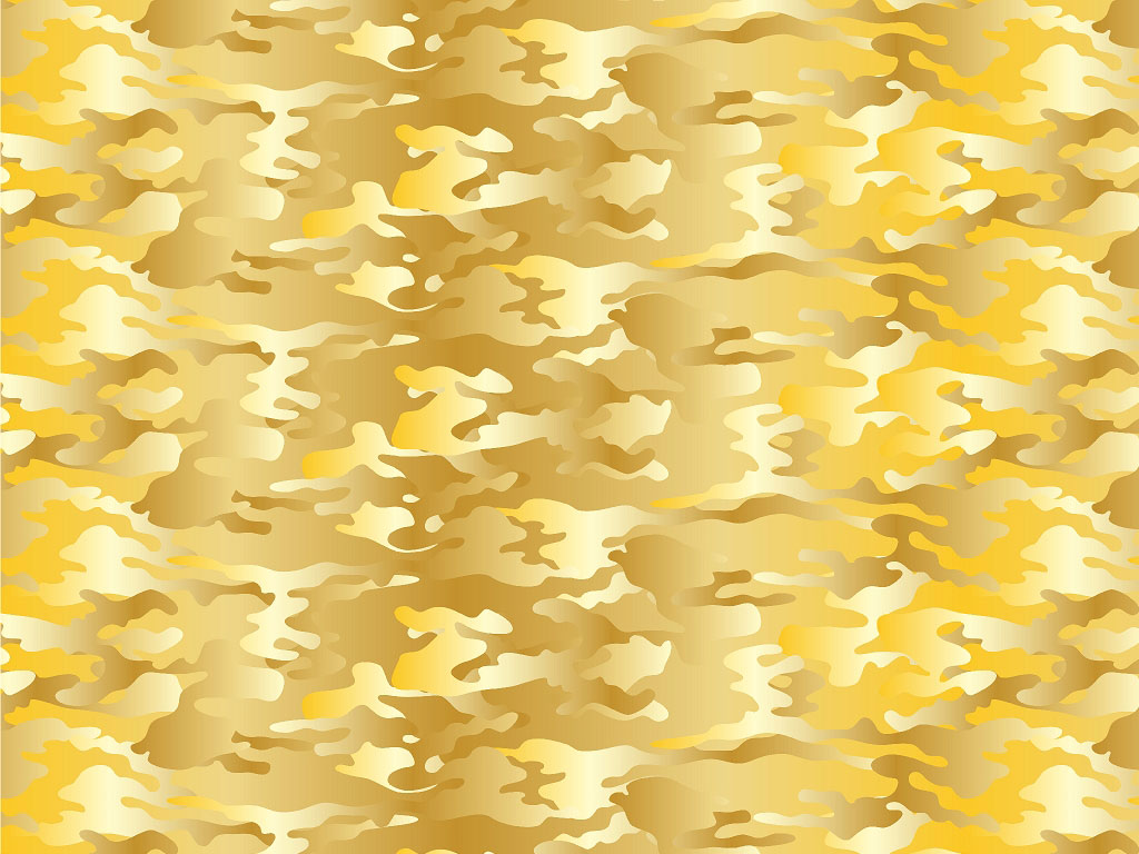 Rwraps™ Yellow Camouflage Print Vinyl Wrap Film - Gold Foil
