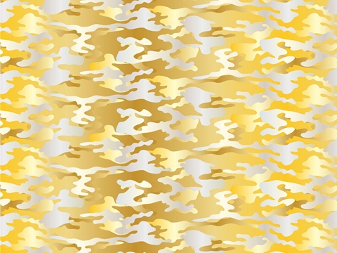 Rwraps™ Yellow Camouflage Print Vinyl Wrap Film - Golden Guise
