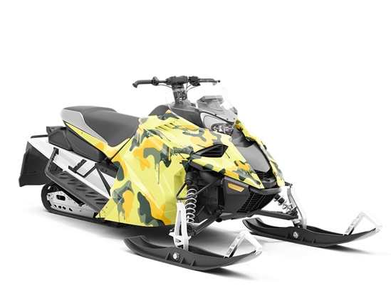 Lemon Graffiti Camouflage Custom Wrapped Snowmobile