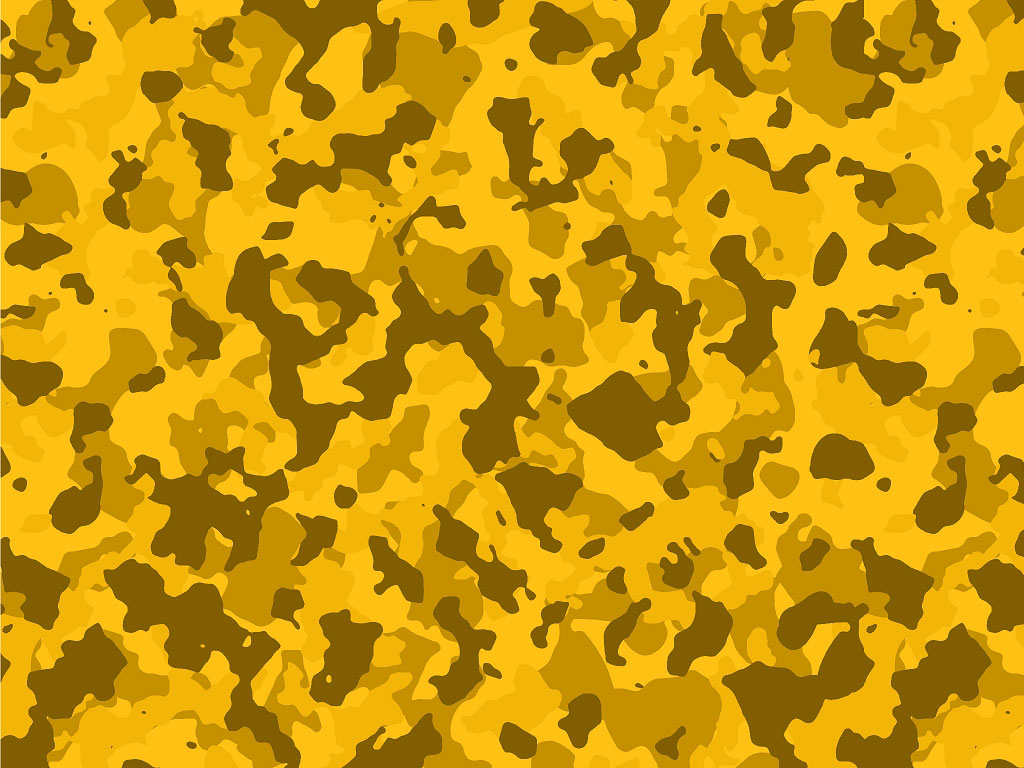 Rwraps™ Yellow Camouflage Print Vinyl Wrap Film - Medallion Mimicry