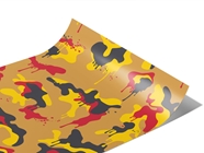 Mustard Splatter Yellow Camouflage Vinyl Wraps
