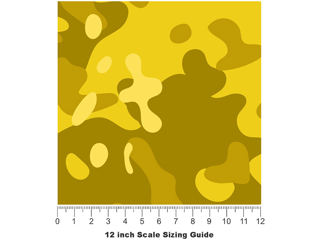 Saffron Veil Camouflage Vinyl Film Pattern Size 12 inch Scale