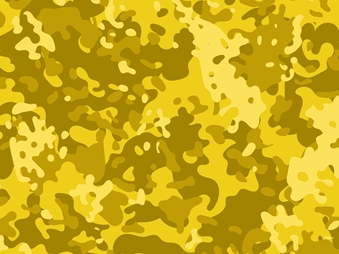 Rwraps™ Yellow Camouflage Print Vinyl Wrap Film - Saffron Veil
