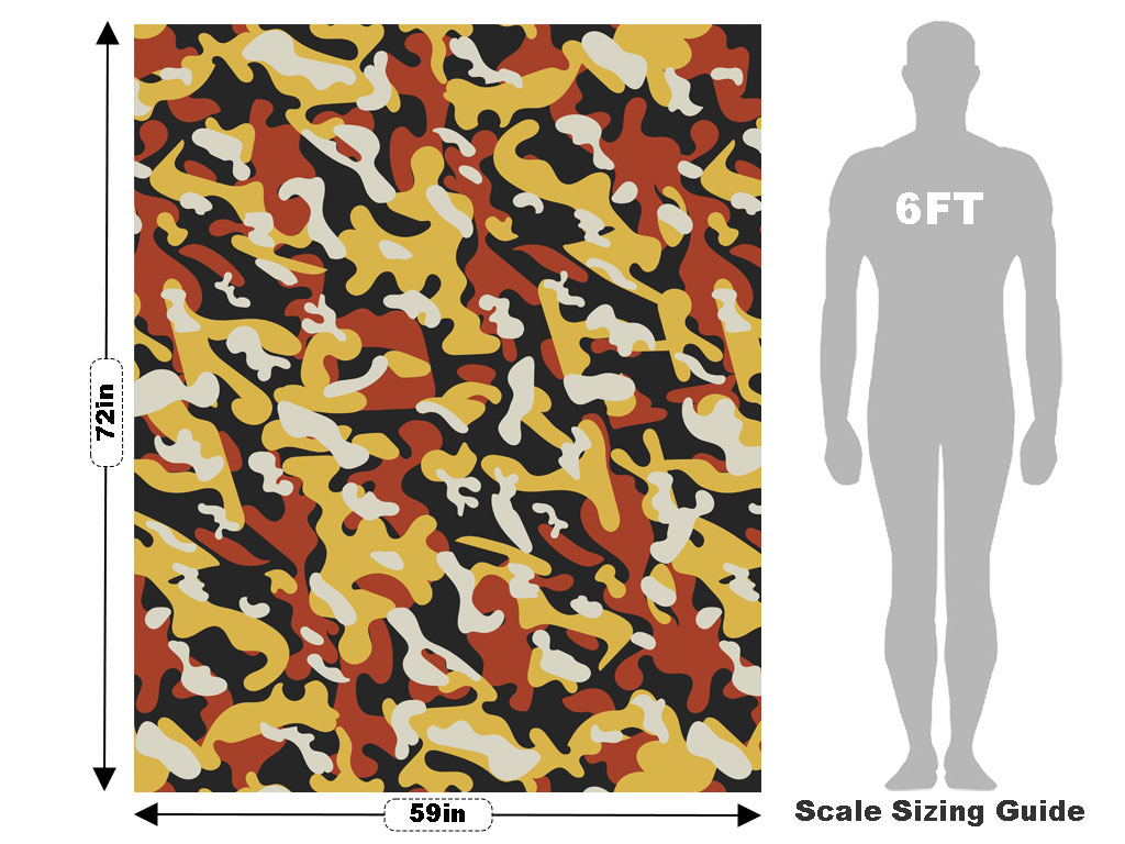 Sunset Multicam Camouflage Vehicle Wrap Scale