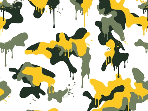 Rwraps™ Yellow Camouflage Print Vinyl Wrap Film - Urban Disguise