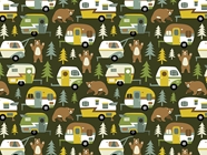 Bear Attack Camping Vinyl Wrap Pattern
