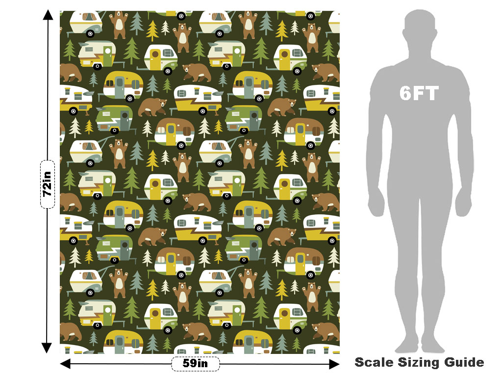 Bear Attack Camping Vehicle Wrap Scale