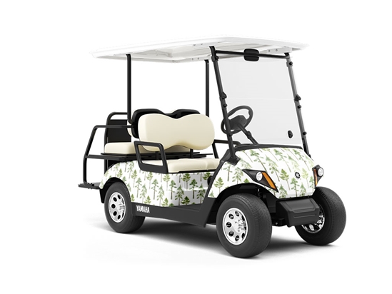Elegant Evergreens Camping Wrapped Golf Cart