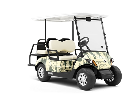 Hike More Camping Wrapped Golf Cart