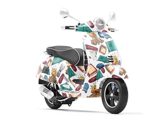 Wilderness Adventures Camping Vespa Scooter Wrap Film