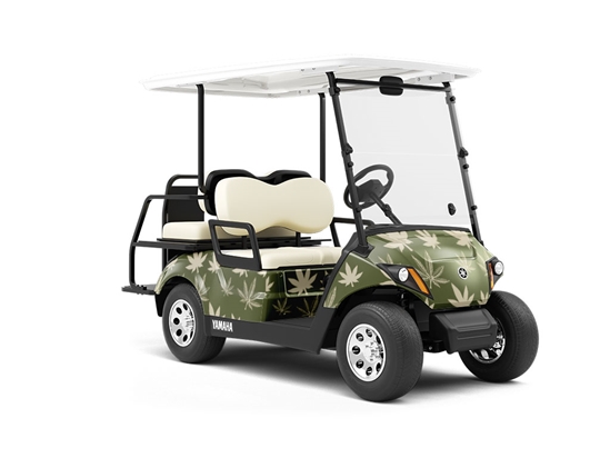 Cool Cannabanoid Cannabis Wrapped Golf Cart
