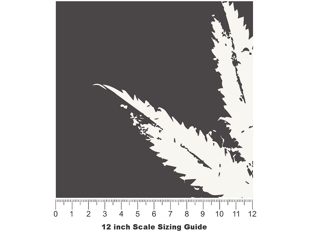 Smooth Ganja Cannabis Vinyl Film Pattern Size 12 inch Scale
