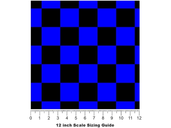Blue Name3 Checkered Vinyl Film Pattern Size 12 inch Scale