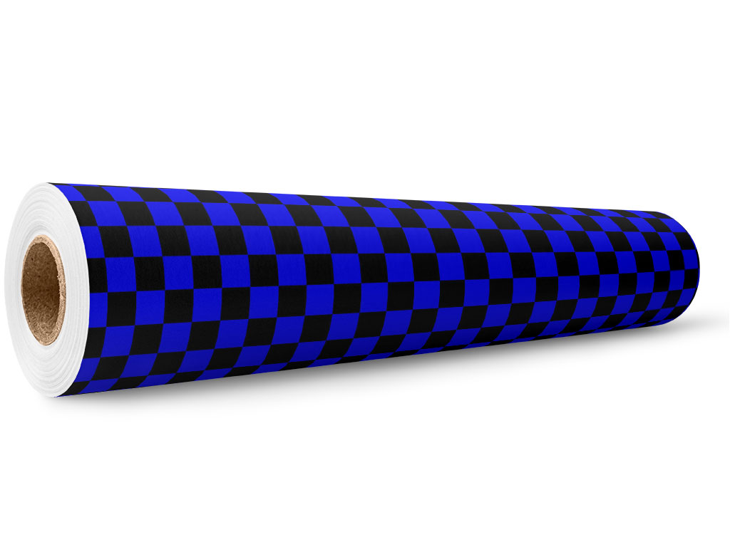 Blue Checkered Wrap Film Wholesale Roll