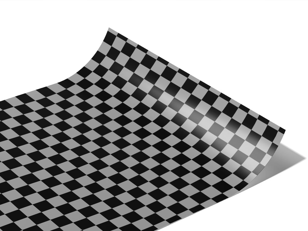 Gray Checkered Vinyl Wraps