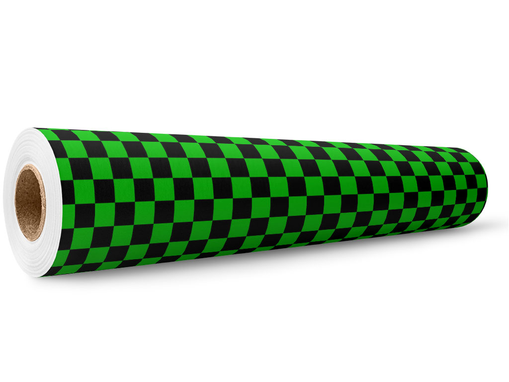 Green Checkered Wrap Film Wholesale Roll