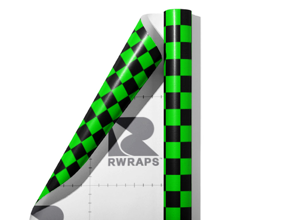 Green Checkered Wrap Film Sheets