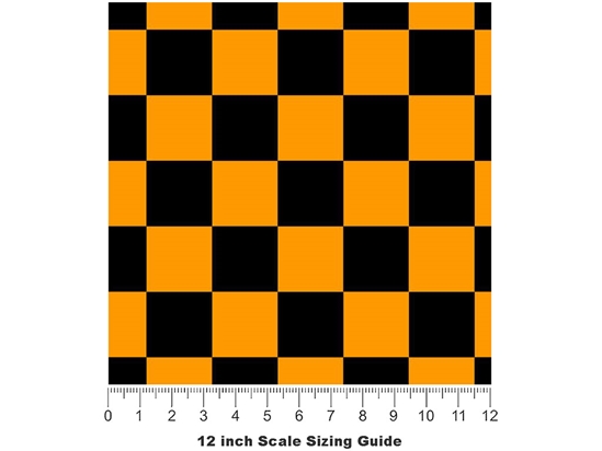 Orange Name3 Checkered Vinyl Film Pattern Size 12 inch Scale