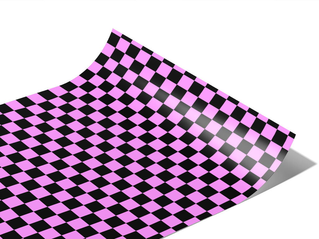 Pink Checkered Vinyl Wraps