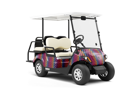 Prism Checkered Wrapped Golf Cart