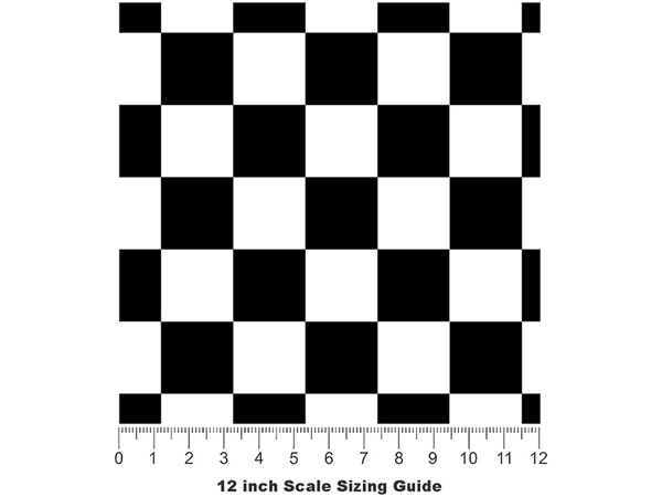 White Name3 Checkered Vinyl Film Pattern Size 12 inch Scale