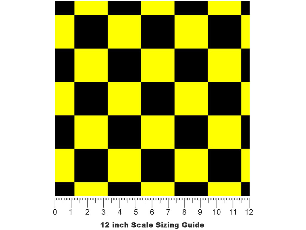 Yellow Name3 Checkered Vinyl Film Pattern Size 12 inch Scale