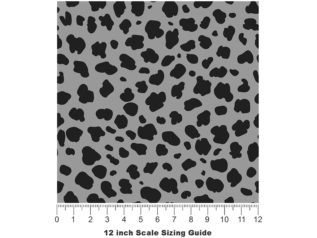 Gray Cheetah Vinyl Film Pattern Size 12 inch Scale
