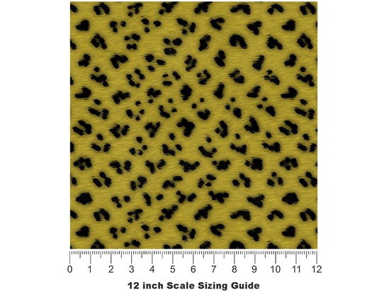 Natural Cheetah Vinyl Film Pattern Size 12 inch Scale