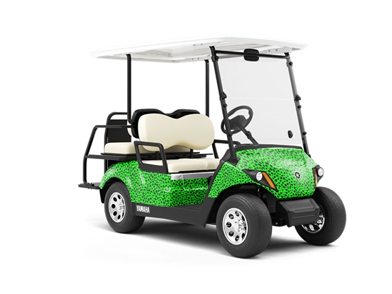 Neon Cheetah Wrapped Golf Cart