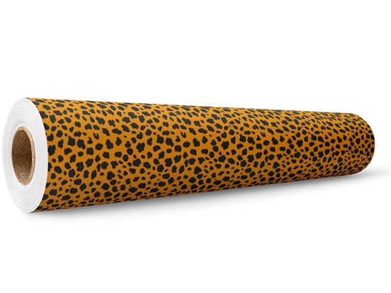 Orange Cheetah Wrap Film Wholesale Roll