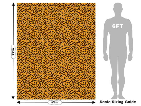 Orange Cheetah Vehicle Wrap Scale