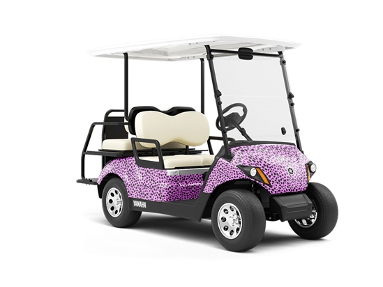 Pink Cheetah Wrapped Golf Cart