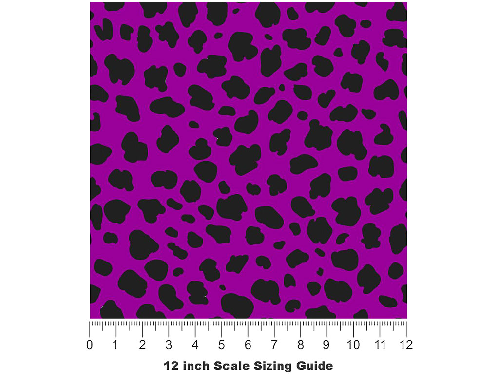 Purple Cheetah Vinyl Film Pattern Size 12 inch Scale