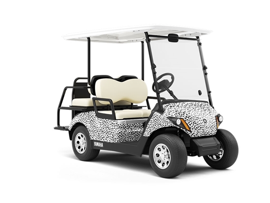 White Cheetah Wrapped Golf Cart