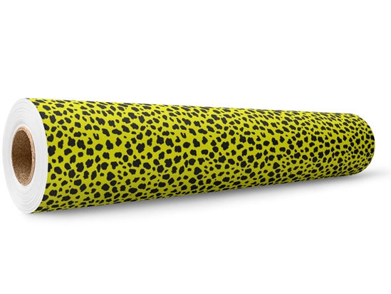 Yellow Cheetah Wrap Film Wholesale Roll